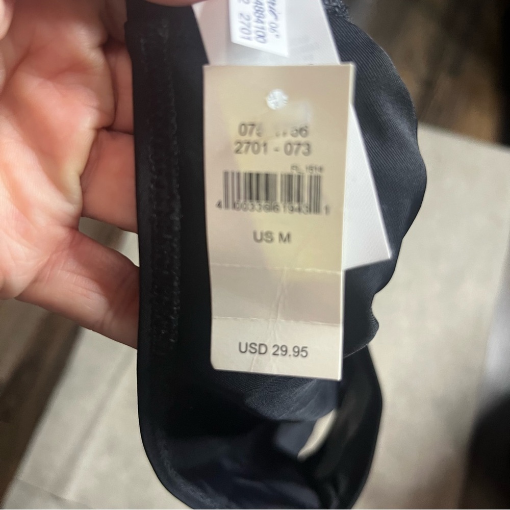 Aerie High Torso Waisted Full Coverage Bikini Bottom Medium Black Swimwear NWT - Picture 7 of 8